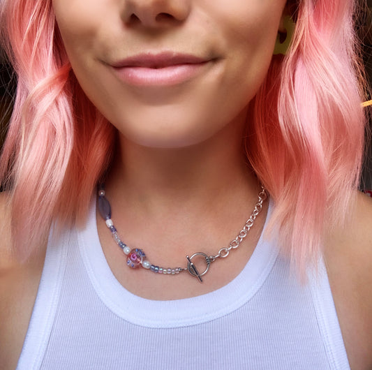 👼🏻Periwinkle 50/50 Choker