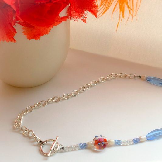 👼🏻Periwinkle 50/50 Choker